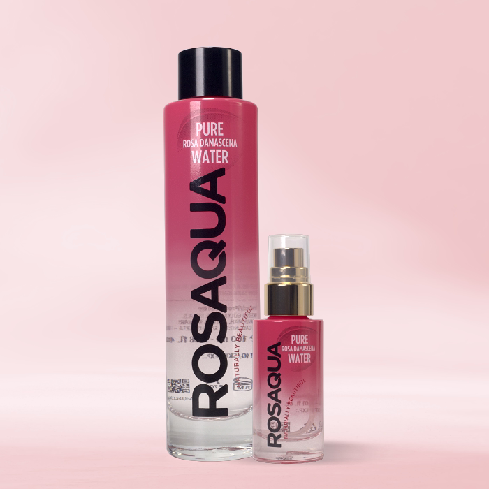 Rosaqua Saf Gül Suyu Pure Rose Water 100ml şişe kutu bottle with box