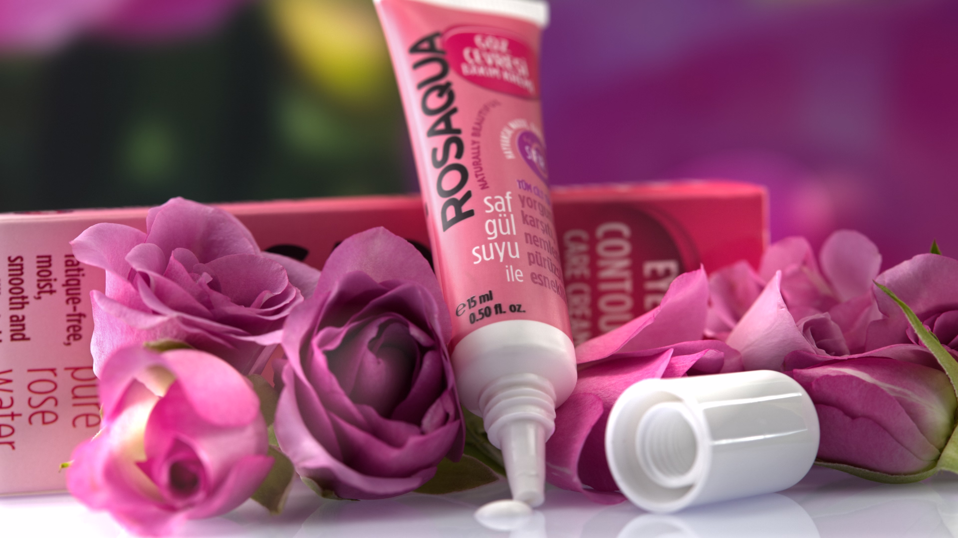 Rosaqua doğal gül içeren göz çevresi bakım kremi eye contour care cream with natural rose content
